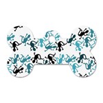 Lizards pattern - blue Dog Tag Bone (One Side) Front