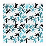 Lizards pattern - blue Medium Glasses Cloth Front