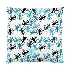 Lizards Pattern - Blue Standard Cushion Case (two Sides) by Valentinaart