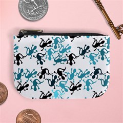 Lizards pattern - blue Mini Coin Purses