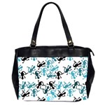 Lizards pattern - blue Office Handbags (2 Sides)  Front