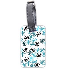 Lizards pattern - blue Luggage Tags (Two Sides)