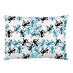 Lizards pattern - blue Pillow Case (Two Sides)