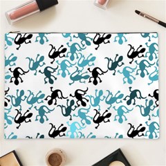 Lizards pattern - blue Cosmetic Bag (XXL) 