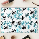 Lizards pattern - blue Cosmetic Bag (XXL)  Back