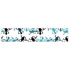 Lizards pattern - blue Flano Scarf (Small)