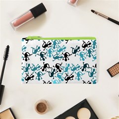 Lizards pattern - blue Cosmetic Bag (XS)