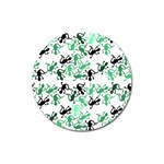 Lizards pattern - green Magnet 3  (Round) Front