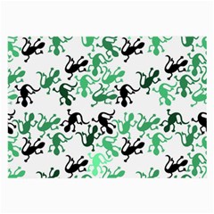 Lizards Pattern - Green Large Glasses Cloth (2-side) by Valentinaart