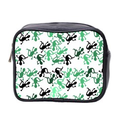 Lizards Pattern - Green Mini Toiletries Bag 2-side by Valentinaart