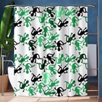 Lizards pattern - green Shower Curtain 60  x 72  (Medium)  60 x72  Curtain