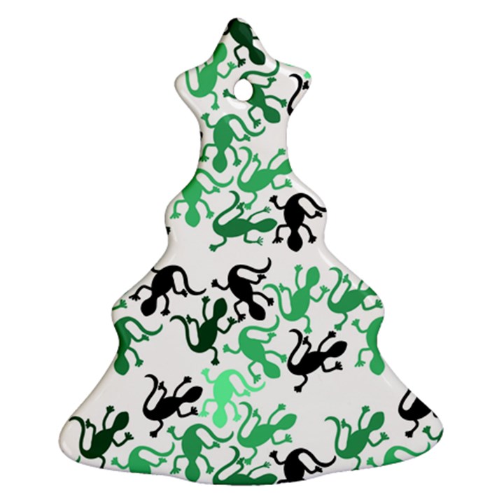 Lizards pattern - green Ornament (Christmas Tree)