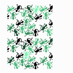 Lizards Pattern - Green Small Garden Flag (two Sides) by Valentinaart