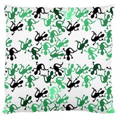 Lizards Pattern - Green Standard Flano Cushion Case (two Sides) by Valentinaart