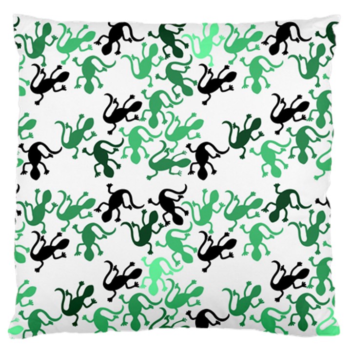 Lizards pattern - green Standard Flano Cushion Case (Two Sides)