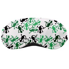 Lizards Pattern - Green Sleeping Masks by Valentinaart