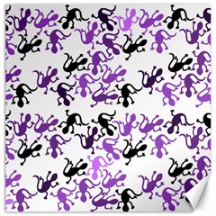 Lizards Pattern - Purple Canvas 16  X 16   by Valentinaart