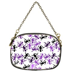 Lizards Pattern - Purple Chain Purses (one Side)  by Valentinaart