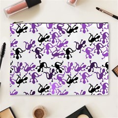 Lizards Pattern - Purple Cosmetic Bag (xl) by Valentinaart