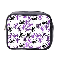 Lizards Pattern - Purple Mini Toiletries Bag 2-side by Valentinaart