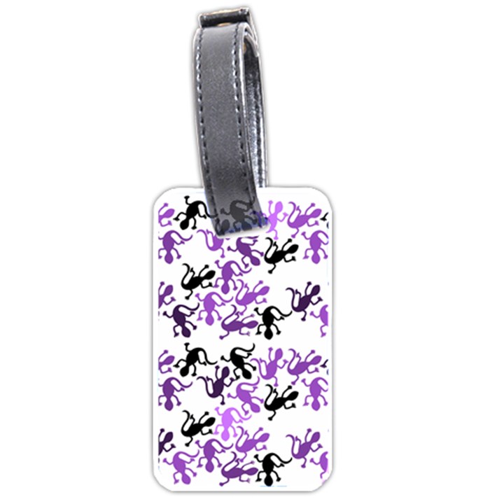 Lizards pattern - purple Luggage Tags (One Side) 