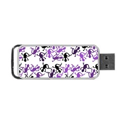 Lizards Pattern - Purple Portable Usb Flash (one Side) by Valentinaart