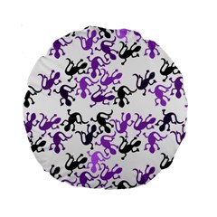 Lizards Pattern - Purple Standard 15  Premium Round Cushions by Valentinaart