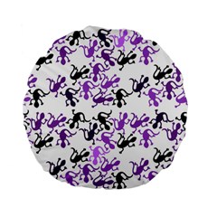 Lizards Pattern - Purple Standard 15  Premium Flano Round Cushions by Valentinaart