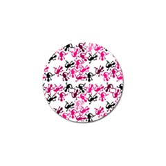 Lizards Pattern - Magenta Golf Ball Marker by Valentinaart