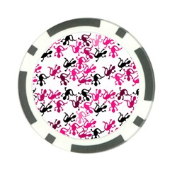 Lizards Pattern - Magenta Poker Chip Card Guards by Valentinaart