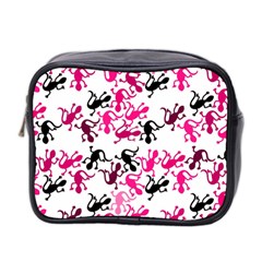 Lizards Pattern - Magenta Mini Toiletries Bag 2-side by Valentinaart