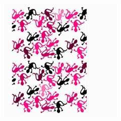 Lizards Pattern - Magenta Large Garden Flag (two Sides) by Valentinaart