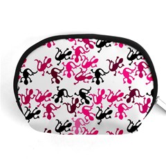 Lizards Pattern - Magenta Accessory Pouches (medium)  by Valentinaart