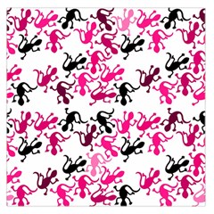 Lizards Pattern - Magenta Large Satin Scarf (square) by Valentinaart