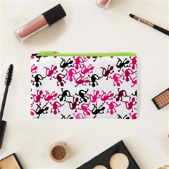 Lizards Pattern - Magenta Cosmetic Bag (xs) by Valentinaart