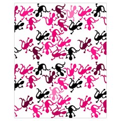 Lizards Pattern - Magenta Drawstring Bag (small) by Valentinaart