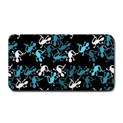 Cyan Lizards Pattern Medium Bar Mats by Valentinaart