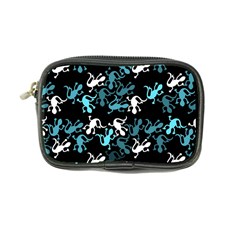 Cyan Lizards Pattern Coin Purse by Valentinaart