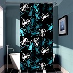 Cyan lizards pattern Shower Curtain 36  x 72  (Stall)  Curtain(36 X72 ) - 33.26 x66.24  Curtain(36 X72 )