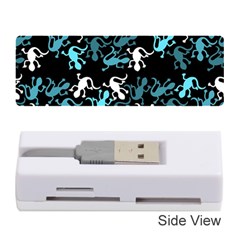 Cyan Lizards Pattern Memory Card Reader (stick)  by Valentinaart