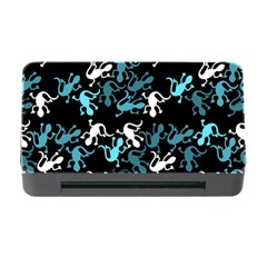 Cyan Lizards Pattern Memory Card Reader With Cf by Valentinaart