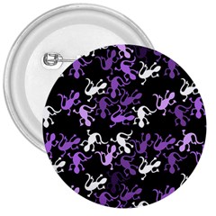 Purple Lizards Pattern 3  Buttons by Valentinaart