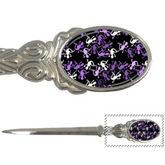 Purple Lizards Pattern Letter Openers by Valentinaart