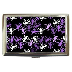 Purple Lizards Pattern Cigarette Money Cases by Valentinaart