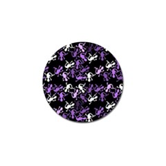 Purple Lizards Pattern Golf Ball Marker by Valentinaart