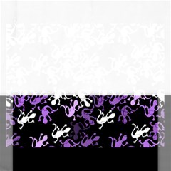 Purple Lizards Pattern Rectangular Jigsaw Puzzl by Valentinaart