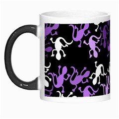 Purple Lizards Pattern Morph Mugs by Valentinaart