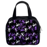 Purple lizards pattern Classic Handbags (2 Sides) Front