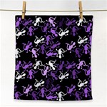 Purple lizards pattern Face Towel Front