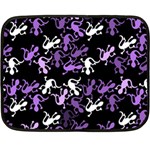 Purple lizards pattern Double Sided Fleece Blanket (Mini)  35 x27  Blanket Back